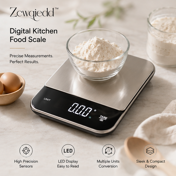Zcwqiedd™ Digital Kitchen Food Scale with LED Display