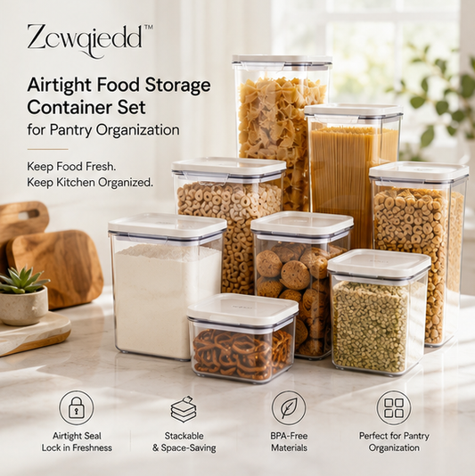 Zcwqiedd™ Airtight Food Storage Container Set for Pantry Organization